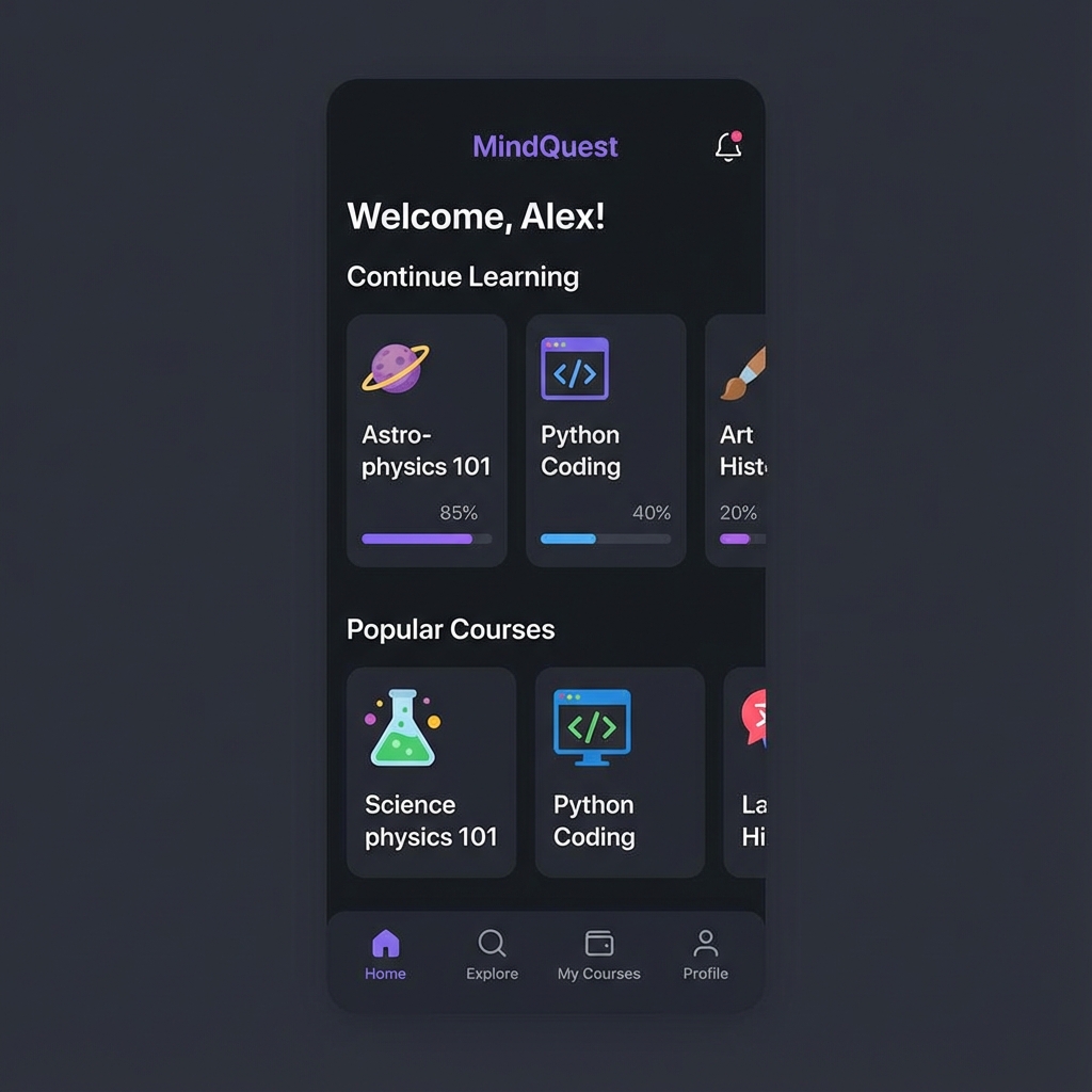 Educational App Interface